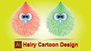 Hairy Cartoon Design in Adobe Illustrator CC ৷ RIYAL CLICK