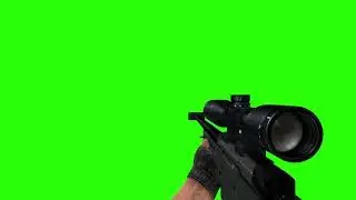 M9K - AI AW50 Sniper Rifle in First Person [GREEN SCREEN]