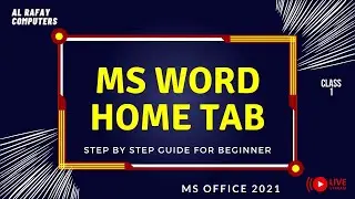 MS Word 2021 Home Tab Step by Step Guide  Live Class Session -1