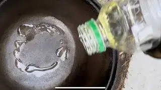 Cast Iron Challenge. Restoring and seasoning a rusty old pot to new.