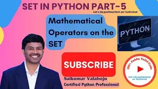 70  Mathematical Set Operators in Python | Complete Guide