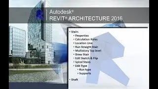 Stairs&Shaft - Revit "Arabic Tutorial for beginners" Lecture 6,, شرح ريفيت معماري للمبتدئين