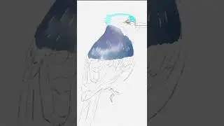 Ep. 1: Digital watercolor painting process with Rebelle software #shorts #short