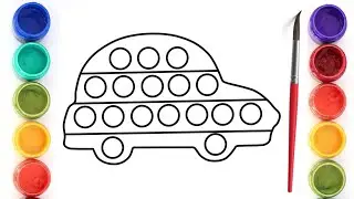 How to draw a pop it car for children | Bolalar uchun pop -up mashinasini qanday chizish mumkin #16