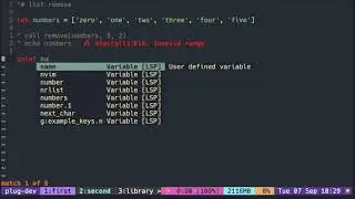 Vimscript Tutorial: List ( delete with an index )