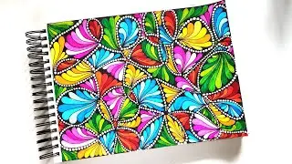Colorful zentangle patterns || Zentangle art || Zentangle || Doodle art || Zendoodle