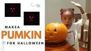 HOW TO MAKE A SCARY PUMPKIN - It lights up bright red in the dark