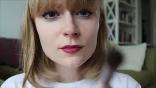[ASMR] Let me paint your face (inaudible whispering+face brushing)
