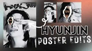 Hyunjin SKZ canva tutorial for beginners | Aesthetic KPOP Poster Edits |