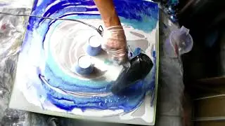 Resin painting wave