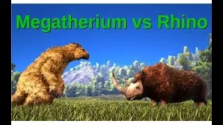 Megatherium vs Woolly Rhino and Direbear || ARK: Survival Evolved || Cantex