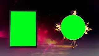 Water & Bubbles Animation with Circle Animation Green Background Wedding Frame Video