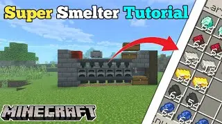 MINECRAFT SIMPLE SUPER SMELTER (MCPE) BEDROCK EDITION JAVA EDITION