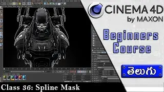 Spline Mask in Cinema4D [ TELUGU ] || C4d Tutorials for Beginners