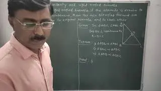 ssc ,Pythagoras Theorem,Theorem of  similarity of right angled triangle.