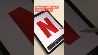 Drawing a deeply satisfying #netflix logo 🎬 #artwork