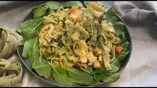 Феттучини со шпинатом 🌿