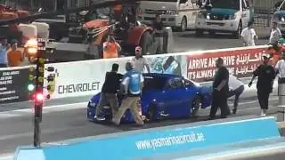 Машина взорвалась на старте