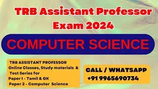 Descriptive Questions-Topic | TN TRB 2024 Assistant Professor | Computer Science | Blooms Taxonomy