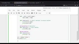 Python OOPS: Class method, Object Method, Static Method