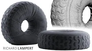 №204. Modeling Sofa " Richard Lampert PIT STOP " Autodesk 3ds Max & marvelous designer