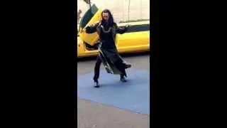 Amazing Loki cosplayer Kyle Simpson dancing at Melbourne Armageddon 2013