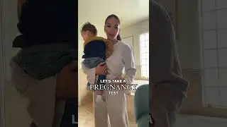Taking a pregnancy test!