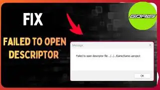 How to Fix Failed to open descriptor file in GOALS