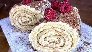 🌟 Блинный Фурор: Создаем Вкуснейший – Торт-Рулет из Блинов! 🥞🎄