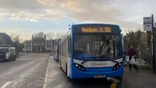 *THRASH* Journey on Stagecoach SE ADL Enviro 300 27919 SN63 VTP on Route 101 to Hastings Station!