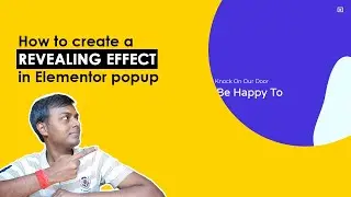 How to create a revealing effect in elementor popup