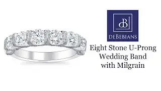 8 Stone Band with Milgrain