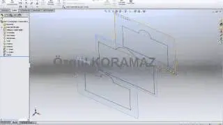 SolidWorks  Loft Yardımcı Çizgi ile