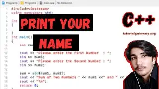 Write a C++ Program To Print  Your Name || RFK Programming Fundamentals || URDU & HINDI