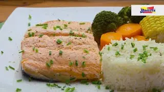 Recetas de la abuela - Salmón al Limón con Arroz y Vegetales VAPORERA LILIANA
