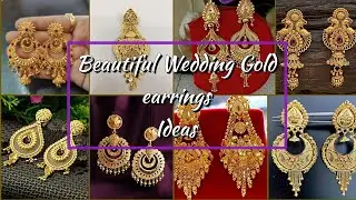 Beautiful Wedding Gold earrings ideas | latest Gold earrings collection | elivastyle
