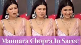 How Mannara Chopra looks so sexy in transparent saree  Broke The Internet
