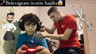 🪒Belevágtam öcsém hajába😱meglepődött🤦🏽‍♂️