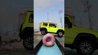 Big Truck Tow Jimny Pickup vs Spinning Donut #shorts #beamng #beamngdrive #beamngcrashes #trucksvs