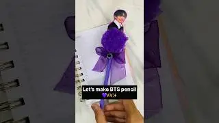 Let’s make BTS pencil 💜 #btsarmy #backtoschool #btsshorts