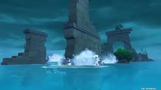 Genshin Impact Inazuma Mumei water barrier puzzle