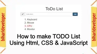 How To Create To-Do List App Using HTML CSS And JavaScript | Task App In JavaScript 