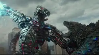 Godzilla almost killed by Mechagodzilla (scenes)
