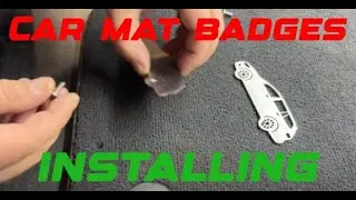 Car steel mat badges. Installing