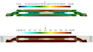Topology optimization of an MBB-beam with continuously varying density
