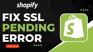 How To Fix SSL Pending Error On Shopify !