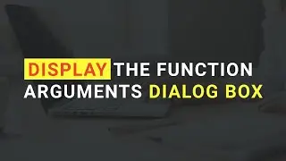 display the Function Arguments dialog box shortcut key in MS Excel