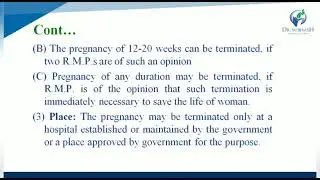 Lecture 30- The Medical Termination of Pregnancy Act-1971 BY PAYAL N. VAJA