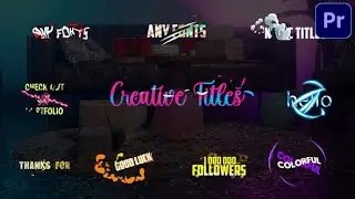 Premiere Pro Template: Creative Titles + Free Font