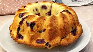 Творожный кекс с ягодами / Теперь будете готовить только так! / Просто, полезно и вкусно!